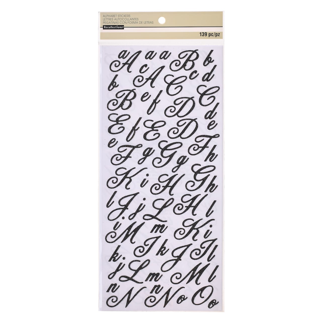 12 Pack: Flirty Glitter Alphabet Stickers by Recollections™